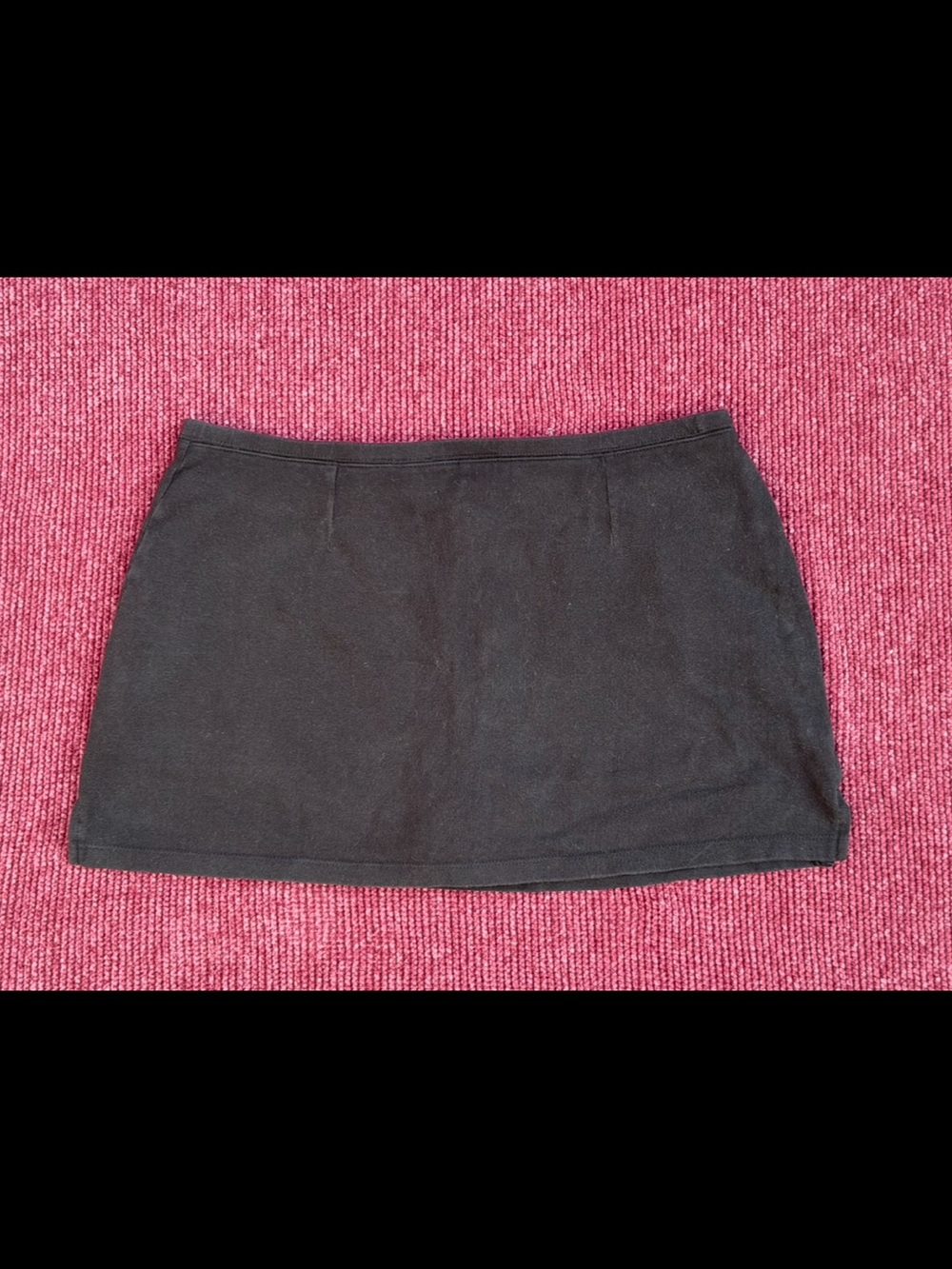Express Black Ribbed Mini Skirt - Picture 2 of 4